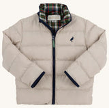 COOPER COAT - KEENELAND KHAKI WITH NANTUCKET NAVY AND GRANT PARK PLAID