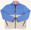 CATE COAT (SHERPA) - BARBADOS BLUE WITH PALMETTO PEARL AND HAMPTONS HOT PINK
