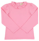 REECE RUFFLE TOP - HAMPTONS HOT PINK