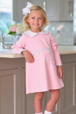 LINDY'S LUNCH DRESS - PALM BEACH PINK WITH BUCKHEAD BLUE AND WORTH AVENUE WHITE