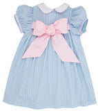 MARY DAL DRESS - GET IN WITH WORTH AVENUE WHITE , PALM BEACH PINK , AND FLOWER BUTTONS