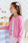 CAMBRIDGE CARDIGAN HAMPTONS HOT PINK WITH PEARLIZED BUTTONS