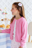 CAMBRIDGE CARDIGAN HAMPTONS HOT PINK WITH PEARLIZED BUTTONS