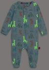 BLUE PARTY ANIMALS GLOW IN THE DARK FOOTIE