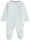 BLUE STRIPE COTTON FOOTIE