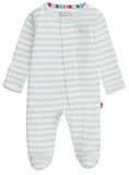 BLUE STRIPE COTTON FOOTIE