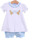 PUMPKIN EMBROIDERED BLOOMER SET