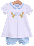PUMPKIN EMBROIDERED BLOOMER SET
