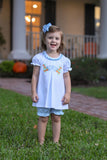 PUMPKIN EMBROIDERED BLOOMER SET