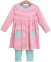 ANNIE'S PANT SET - LIGHT PINK AND MINT