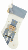TASSLED NUTCRACKER STOCKING - WINTER BLUE