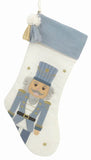 TASSLED NUTCRACKER STOCKING - WINTER BLUE