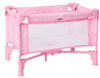 PACK AND PLAY CRIB FOR DOLLS - PINK HEARTS