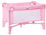 PACK AND PLAY CRIB FOR DOLLS - PINK HEARTS
