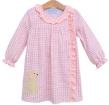 PINK PUPPY DRESS WITH RUFFLE