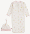 MAGNETIC GOWN AND HAT SET - BABY BEATS PINK