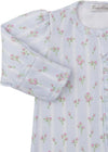 RIBBON STRIPE BOUQUETS FOOTIE WITH ZIP