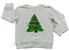 WHITE LONG SLEEVE SEQUIN CHRISTMAS TREE SHIRT