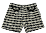 BLACK TWEED SHORTS