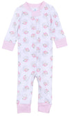 SANTA BABY ZIPPED PAJAMAS - PINK