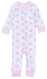 SANTA BABY ZIPPED PAJAMAS - PINK