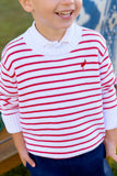 ISAAC'S SWEATER - RICHMOND RED STRIPE
