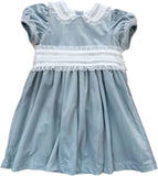 SCARLET ICE BLUE VELVET DRESS