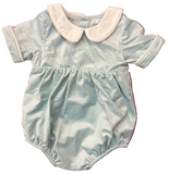 VELVET PETER PAN COLLAR BUBBLE - ICE BLUE