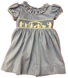 SMOCKED WAIST NATIVITY DRESS