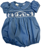 GIRLS SMOCKED NATIVITY BUBBLE