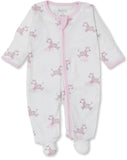 LOVE DREAMY ZEBRAS PINK ZIP FOOTIE