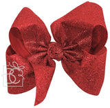 GLITTER METALLIC HAIR RIBBON - RED
