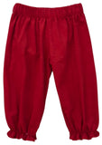 CORDUROY GIRL BANDED PANTS - RED