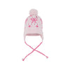 PARRISH POM POM HAT PALM BEACH PINKKNIT WITH HAMPTONS HOT PINK BOWS