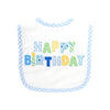 BLUE HAPPY BIRTHDAY FEEDING BIB