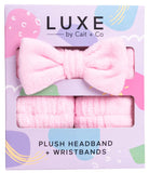 LUXE HEADBAND + WRISTBANDS - PINK