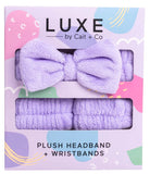 LUXE HEADBAND + WRISTBANDS - PURPLE