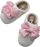 LITTLE COZI 3D FUZZY SLIP ON - PINK BOW