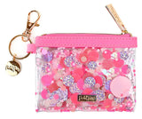 SPIRIT SQUAD CONFETTI KEYCHAIN WALLET - PINK PARTY