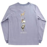 LONGSLEEVE LOGO TEE DEER ON SMOKE