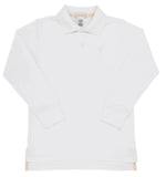 LONG SLEEVE PRIM AND PROPER POLO AND ONESIE WORTH AVENUE WHITE WITH MULTICOLOR STORK