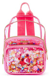 MINI PINK CONFETTI CLEAR BACKPACK