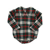 PETER PAN COLLAR SHIRT AND ONESIE (LONG SLEEVE WOMEN) - AIKEN PLACE PLAID