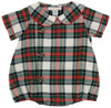 BROCK BUBBLE AIKEN PLACE PLAID WITH RICHMOND RED AND TORTOISE BUTTONS
