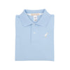 LONG SLEEVE PRIM & PROPER POLO BEALE STREET BLUE WITH MULTICOLOR STORK