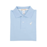 LONG SLEEVE PRIM & PROPER POLO BEALE STREET BLUE WITH MULTICOLOR STORK