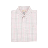 DEAN'S LIST DRESS SHIRT - CHELSEA CHOCOLATE AND PARROT CAY CORAL WINDOWPANE