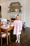 PATSY'S DINNER PARTY DRESS (VELVETEEN) PALM BEACH PINK WITH WORTH AVENUE WHITE COLLAR