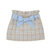 BEASLEY BOW SKIRT HENRY CLAY HOUNDSTOOTH WITH BEALE STREET BLUE BOW