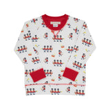 CASSIDY COMFY CREWNECK - OXFORD STREET SOLDIER WITH RICHMOND RED